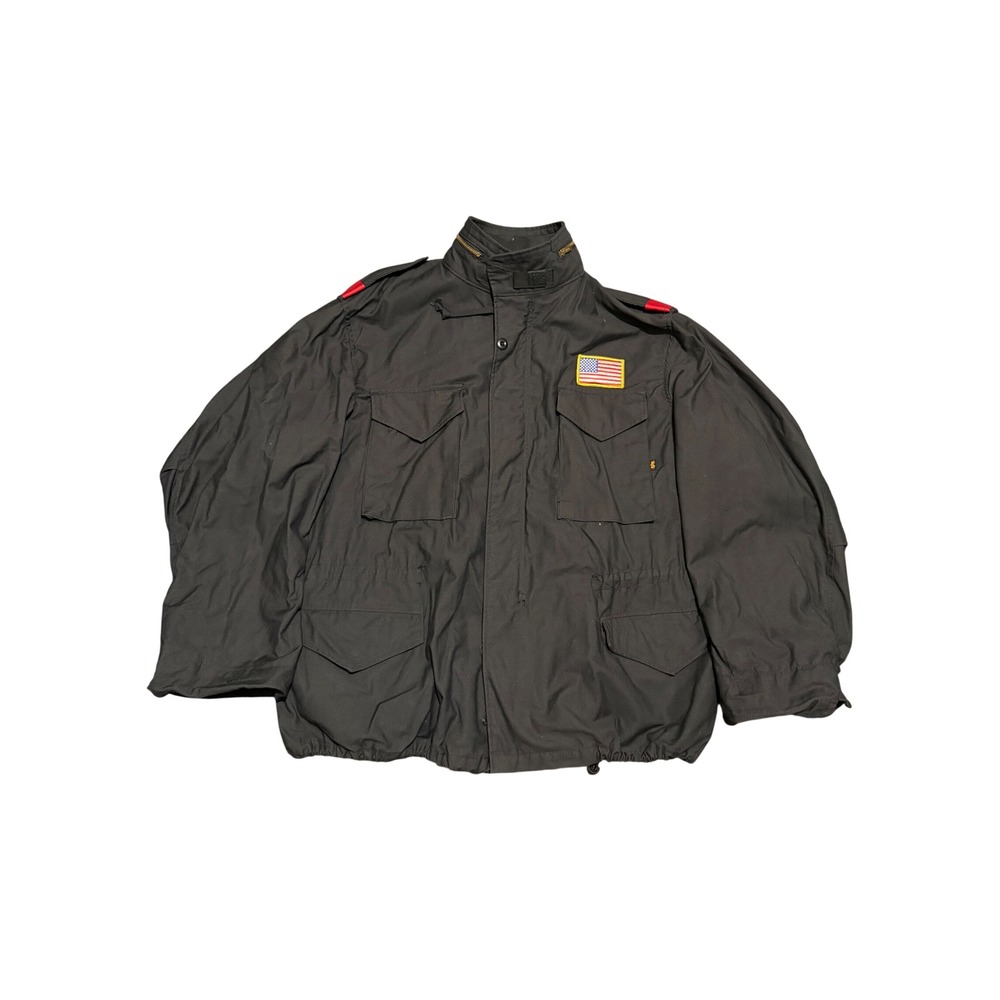 Alpha Industries M-65 Field Coat Mens XXL Black Made in USA Military Jacket M65